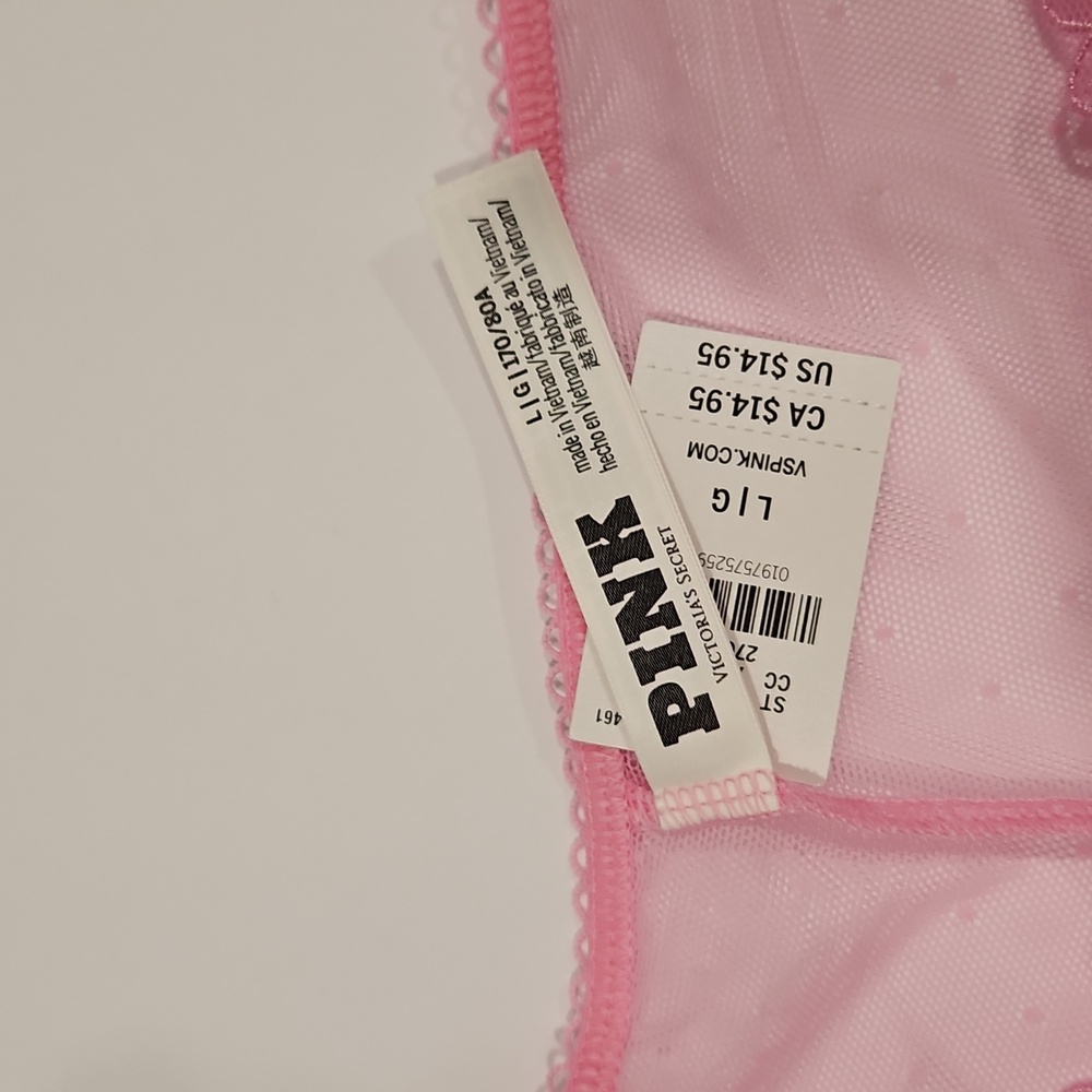 Victoria's Secret Pink Cheeky Panty with Black Butterfly Embroidery - Picture 4 of 4